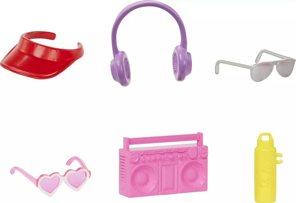 Barbie Fashionistas 2 Doll & 6 Accessories Set, Roller-Skating Theme, 65th Anniversary