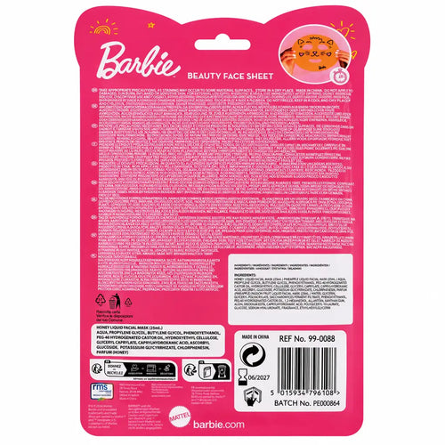 Barbie Mattel Honey Kitty Beauty Face Mask Sheet 25ml