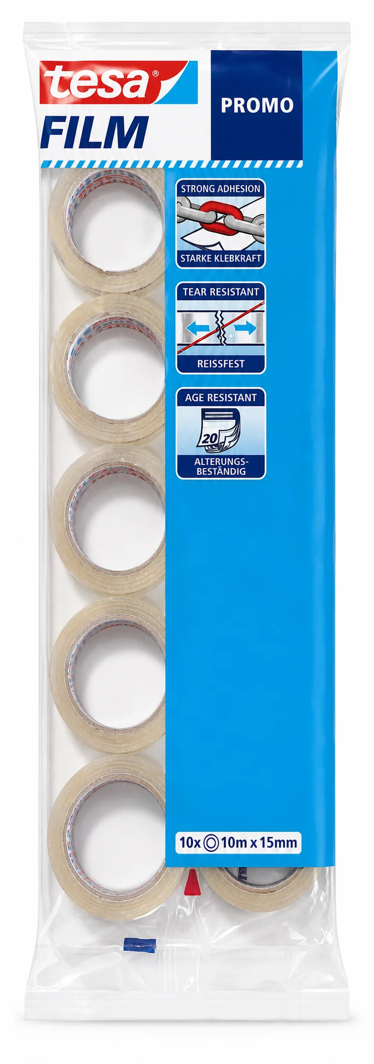 Tesa Film transparent tape 10 pcs 10m x 15mm