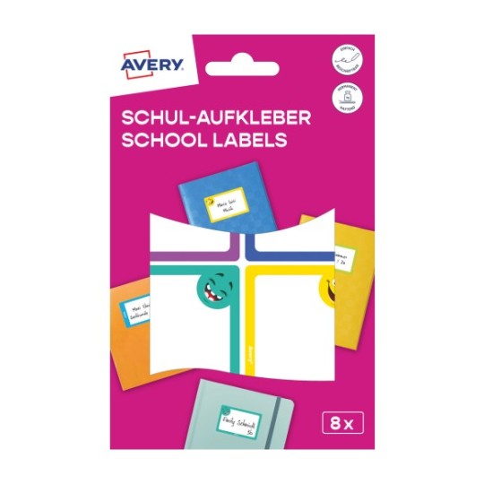 AVERY School stickers, hand-writable - 148mm x 105mm (pack of 8)