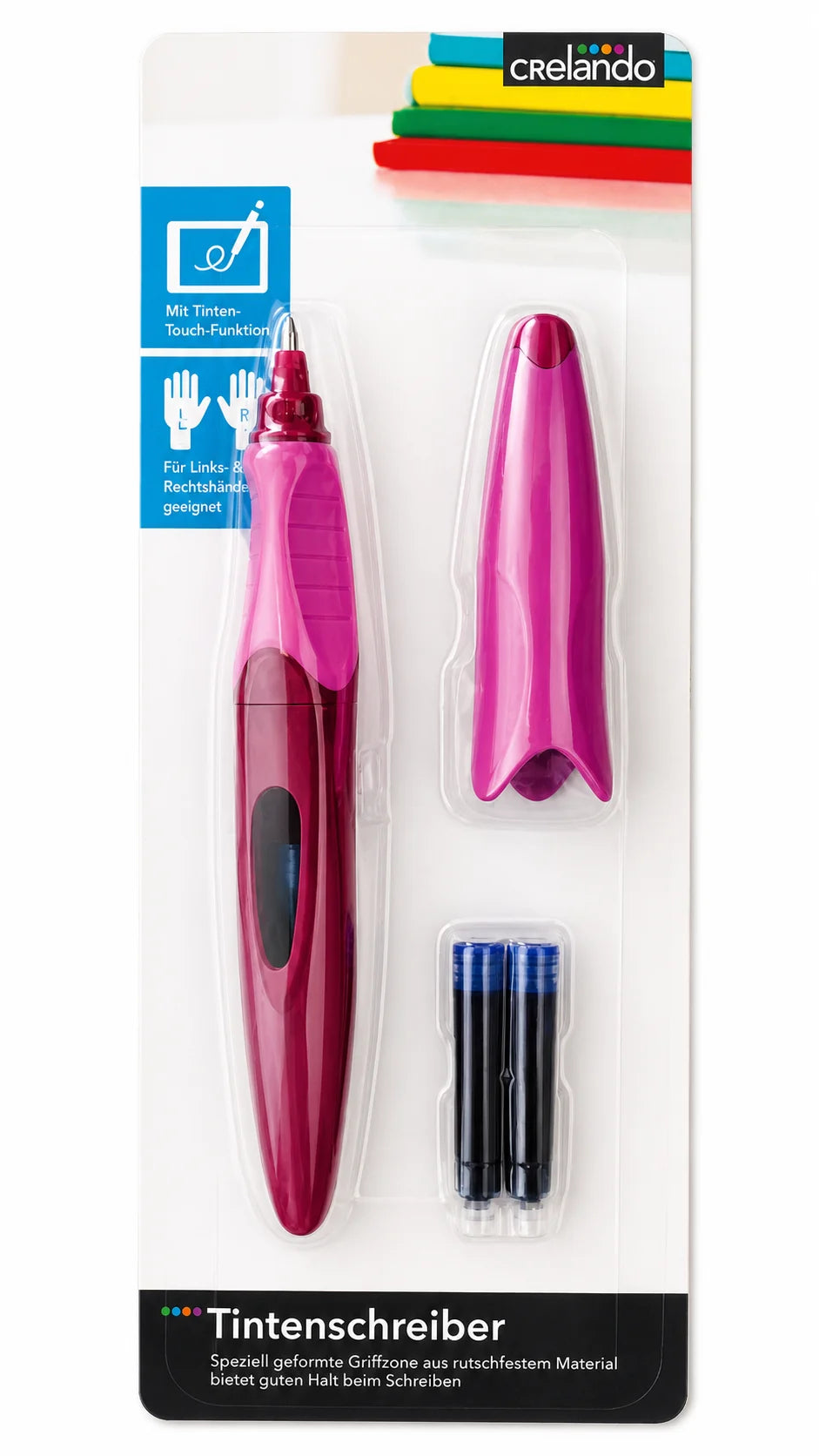 Crelando Ballpoint Ink Pen with touch cap for tablets