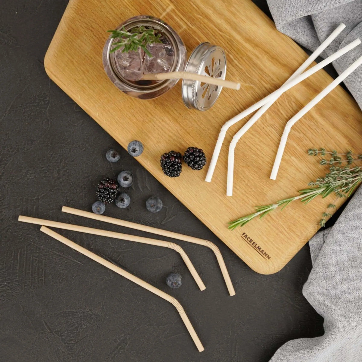 Fackelmann foldable paper drinking straws, Ø 6 mm (40 pieces)