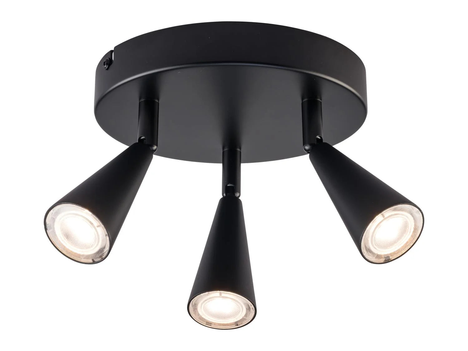 LIVARNO home LED ceiling lamp, 3-bulb (black/round)