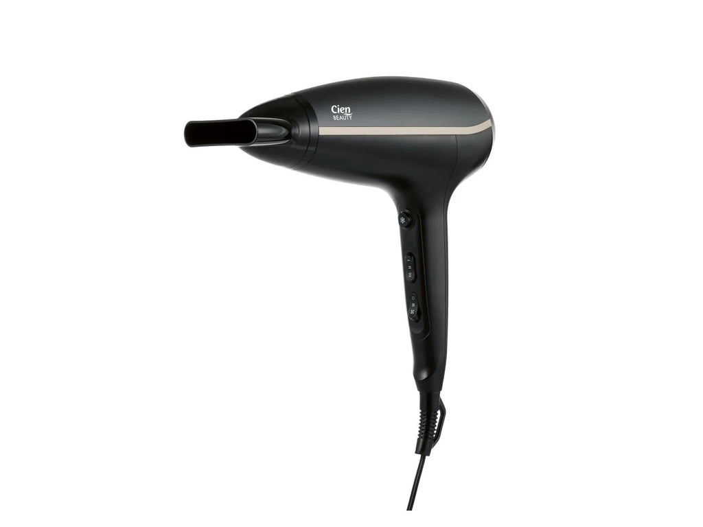 Cien BEAUTY Ionic Hair Dryer, with 3 heat settings - Black