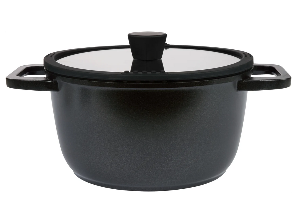 SILVERCREST® Cast aluminum saucepan, Ø 24 cm - BLACK