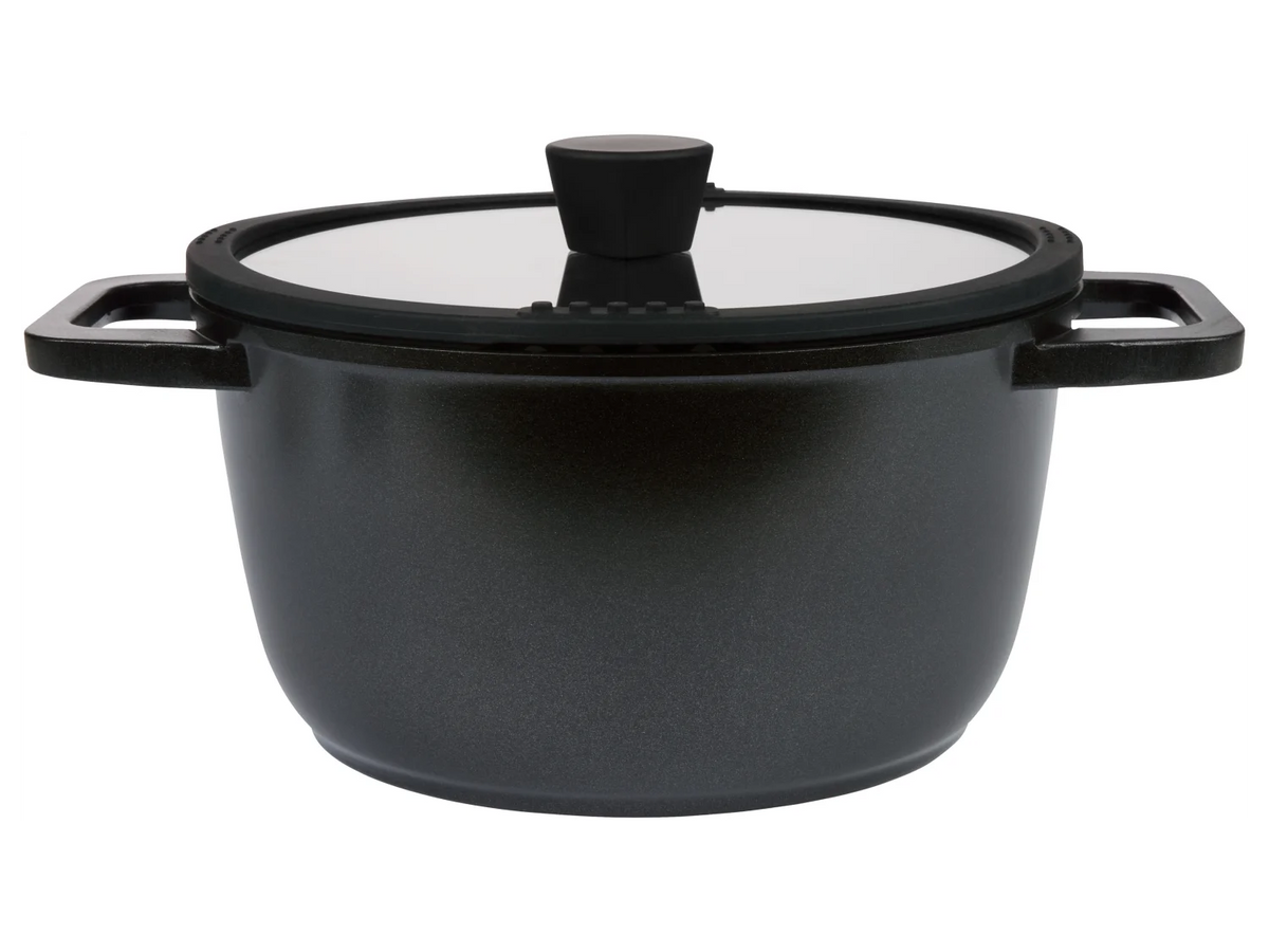 SILVERCREST® Cast aluminum saucepan, Ø 24 cm - BLACK