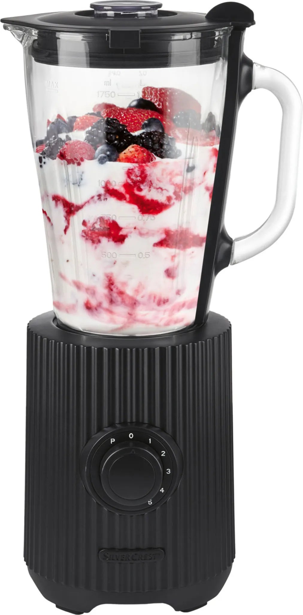 SILVERCREST Stand Glass Mixer Blender Smoothie 600 W 1.75 L - BLACK