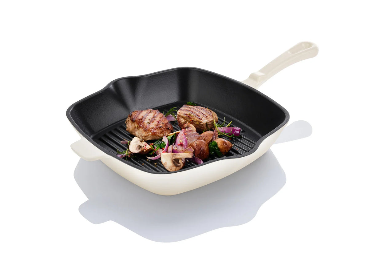SILVERCREST® Cast iron grill pan, 24 cm - BEIGE