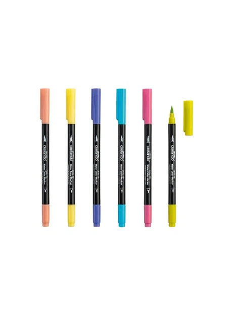 Crelando Double-sided watercolor markers 6 pcs - CHOOSE COLOR PALETTE