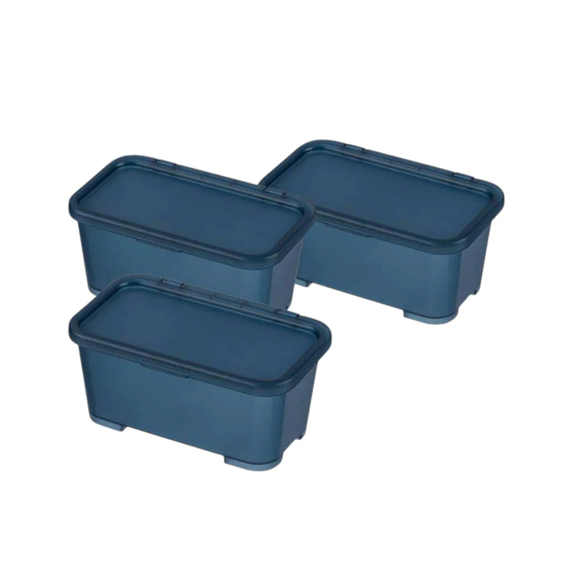 Set of 3 W5 containers with lid, 17x10x8 cm - CHOOSE COLOR