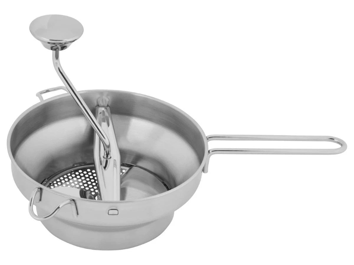 LIVARNO Stainless Steel Food Mill with 3 Inserts: fine / medium / coarse