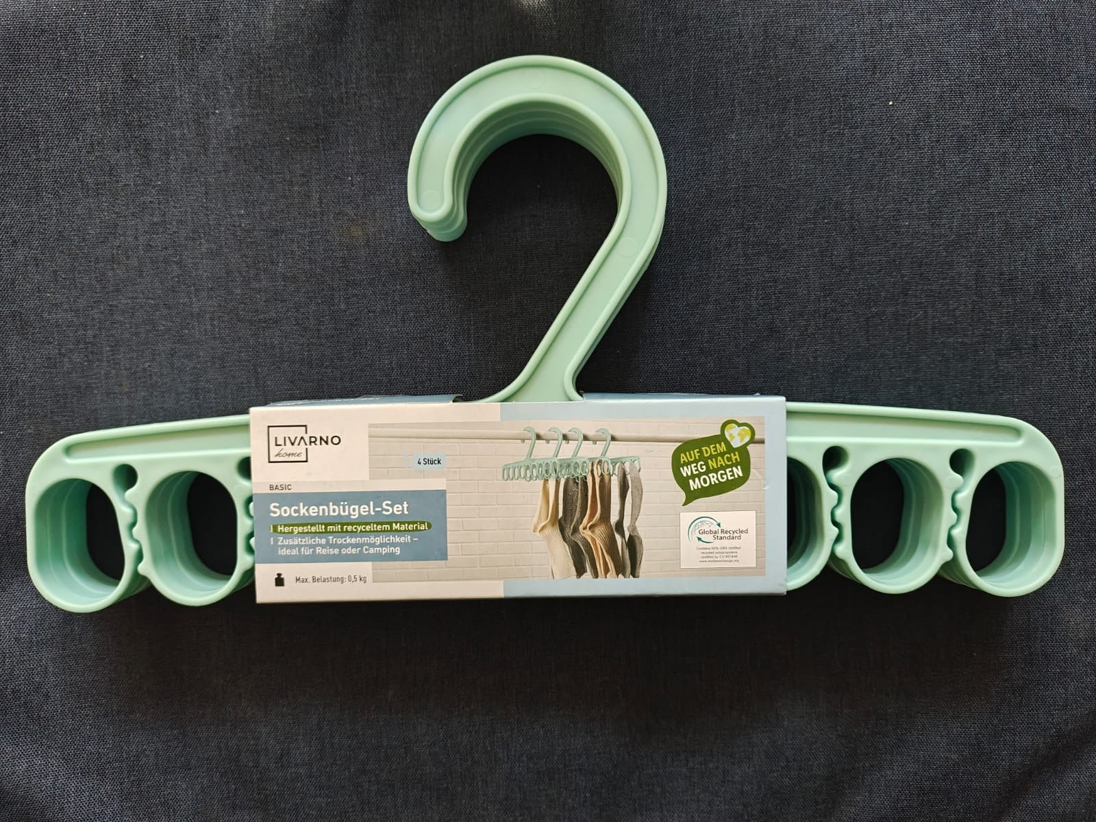 Livarno Home sock hanger - turquoise (set of 4)