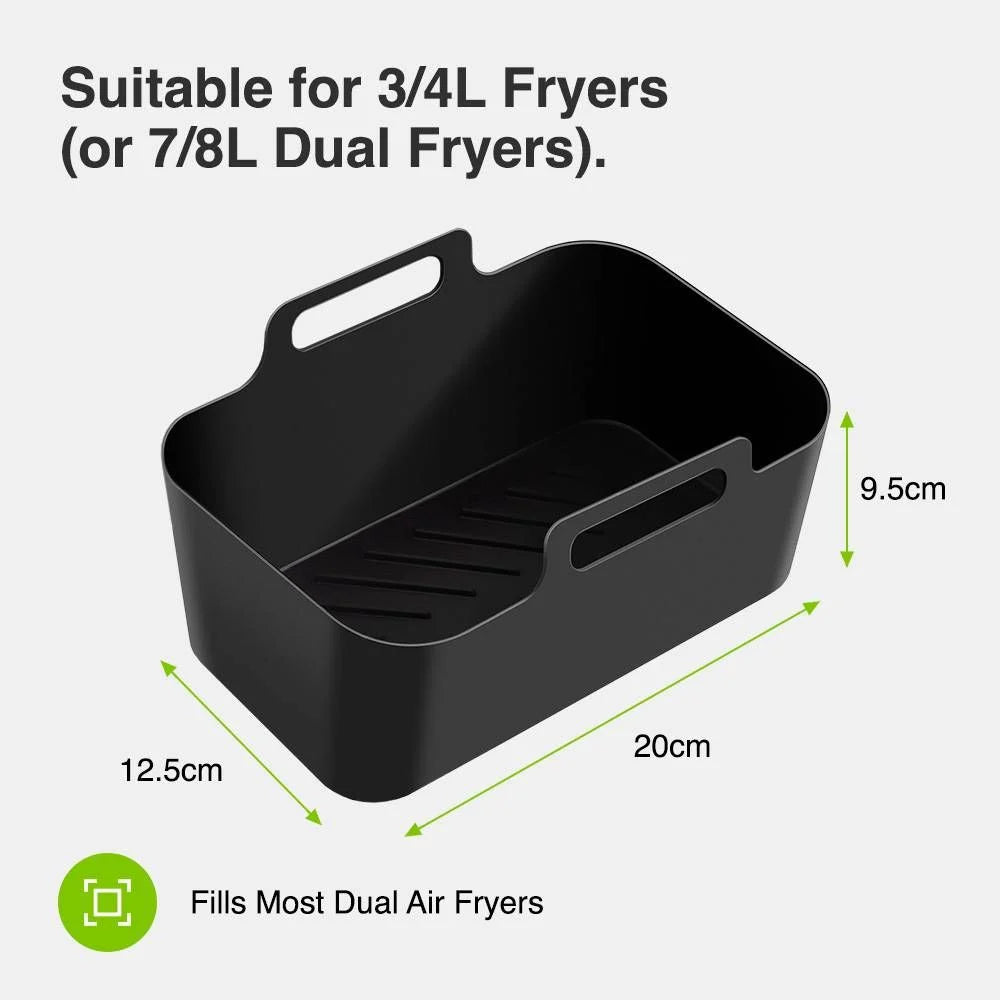 VonShef Set of 2 Reusable Silicone Air Fryer Liners