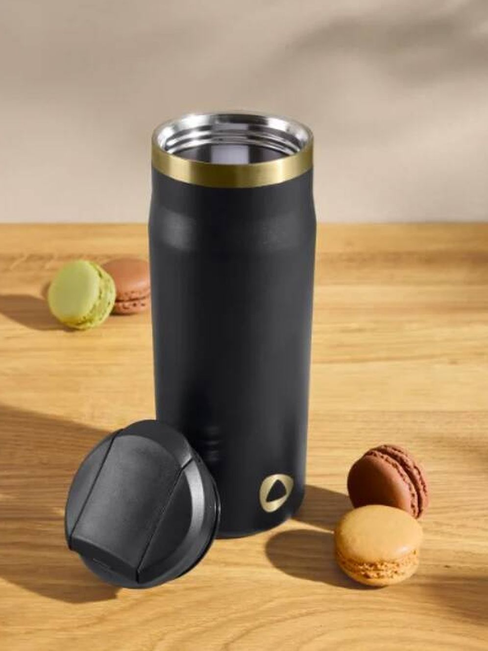 SILVERCREST® Stainless steel insulated tumbler/thermos BLACK/GOLD