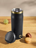 SILVERCREST® Stainless steel insulated tumbler/thermos BLACK/GOLD
