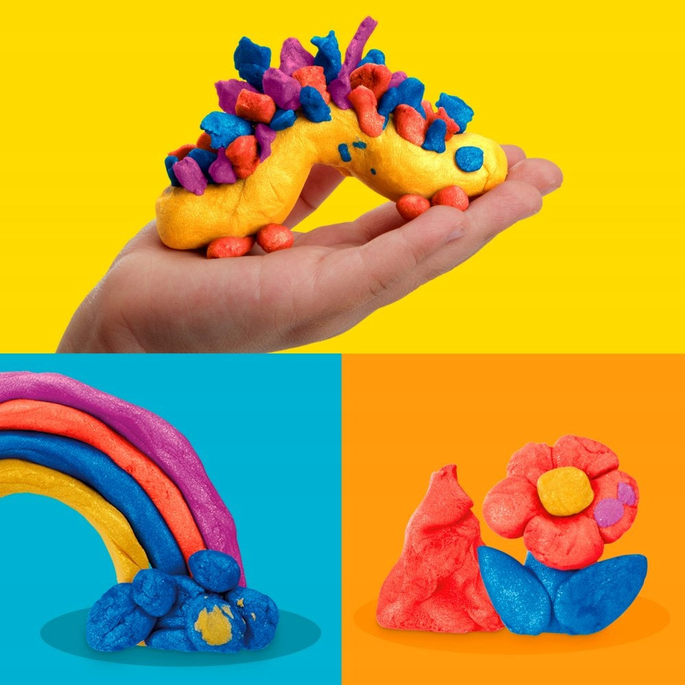 Hasbro Play-Doh 4 Metallic Shine Compound (play doh)