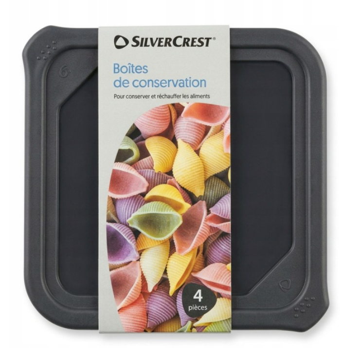 Set of 4 SilverCrest food storage containers (3x0.55L + 1x1.75L)