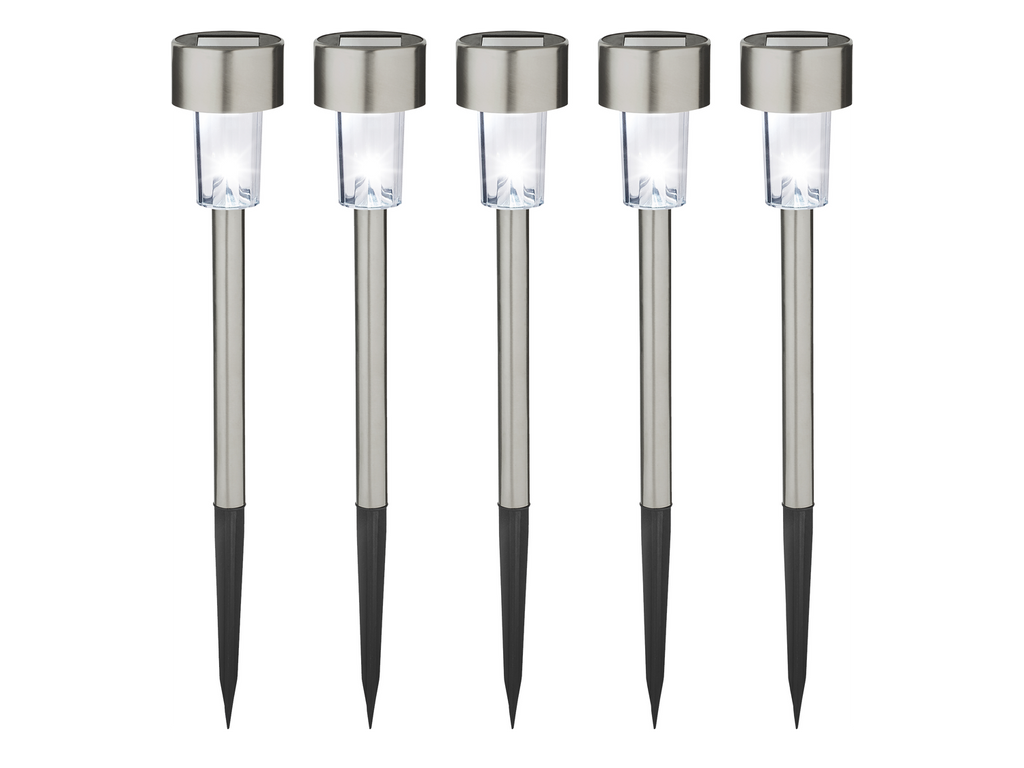 LIVARNO LED pack of 5 solar lamps - White Light