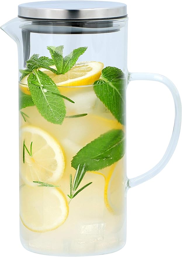 Alpina Glass jug with lid - 1.3 liters