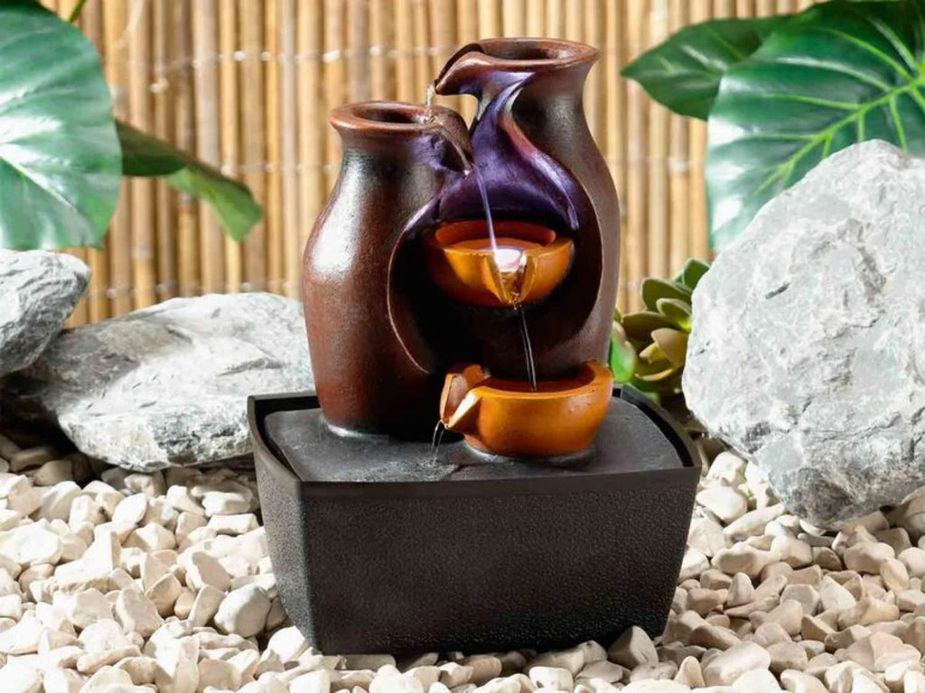 LIVARNO HOME Decorative fountain with light and water pump - Bowls