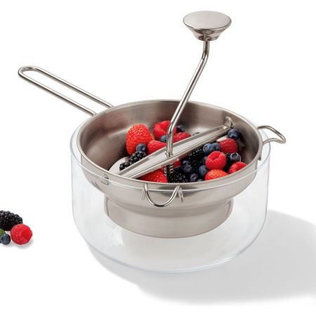 LIVARNO Stainless Steel Food Mill with 3 Inserts: fine / medium / coarse