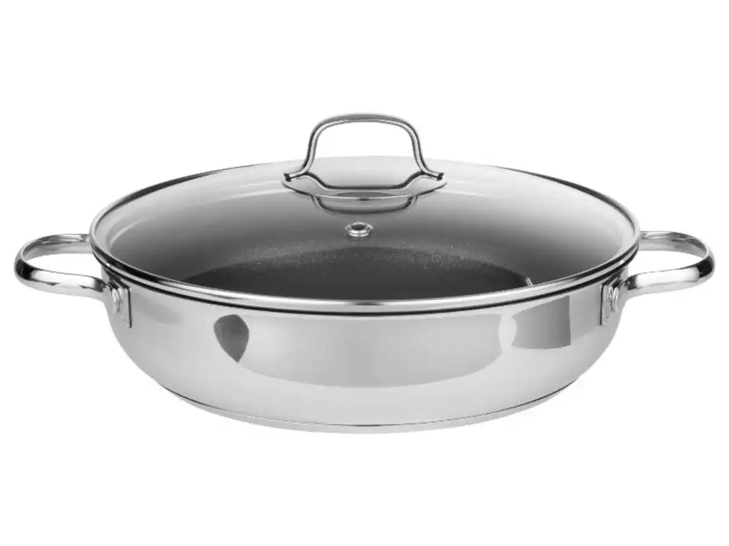 Livarno Stainless Steel Serving Pan Ø28 cm - ILAG® Non-Stick Coating