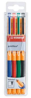 STABILO pointVisco Rollerball with innovative gel formula (4 Pieces)
