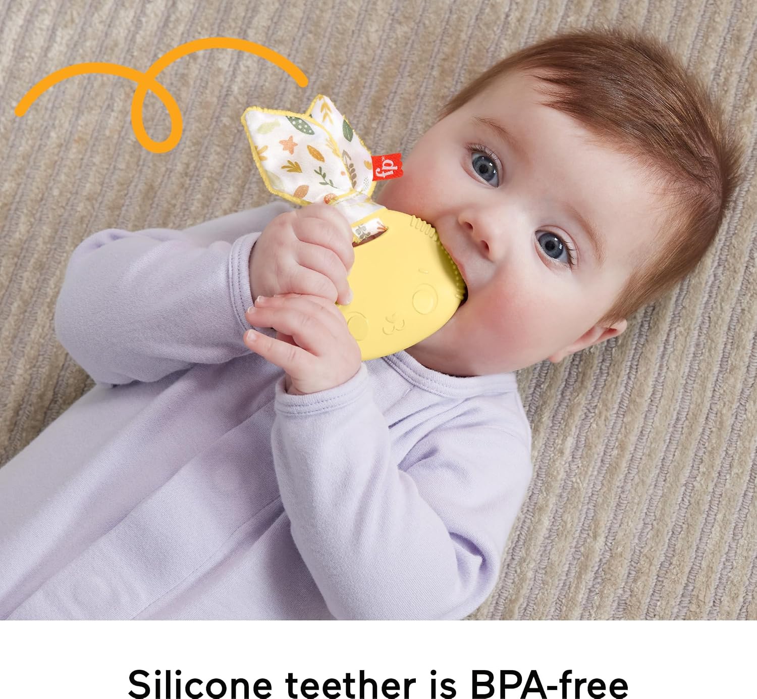 Fisher-Price Baby Toy Snuggle Bunny Teether, BPA-Free, for Newborns Ages 3+ Months