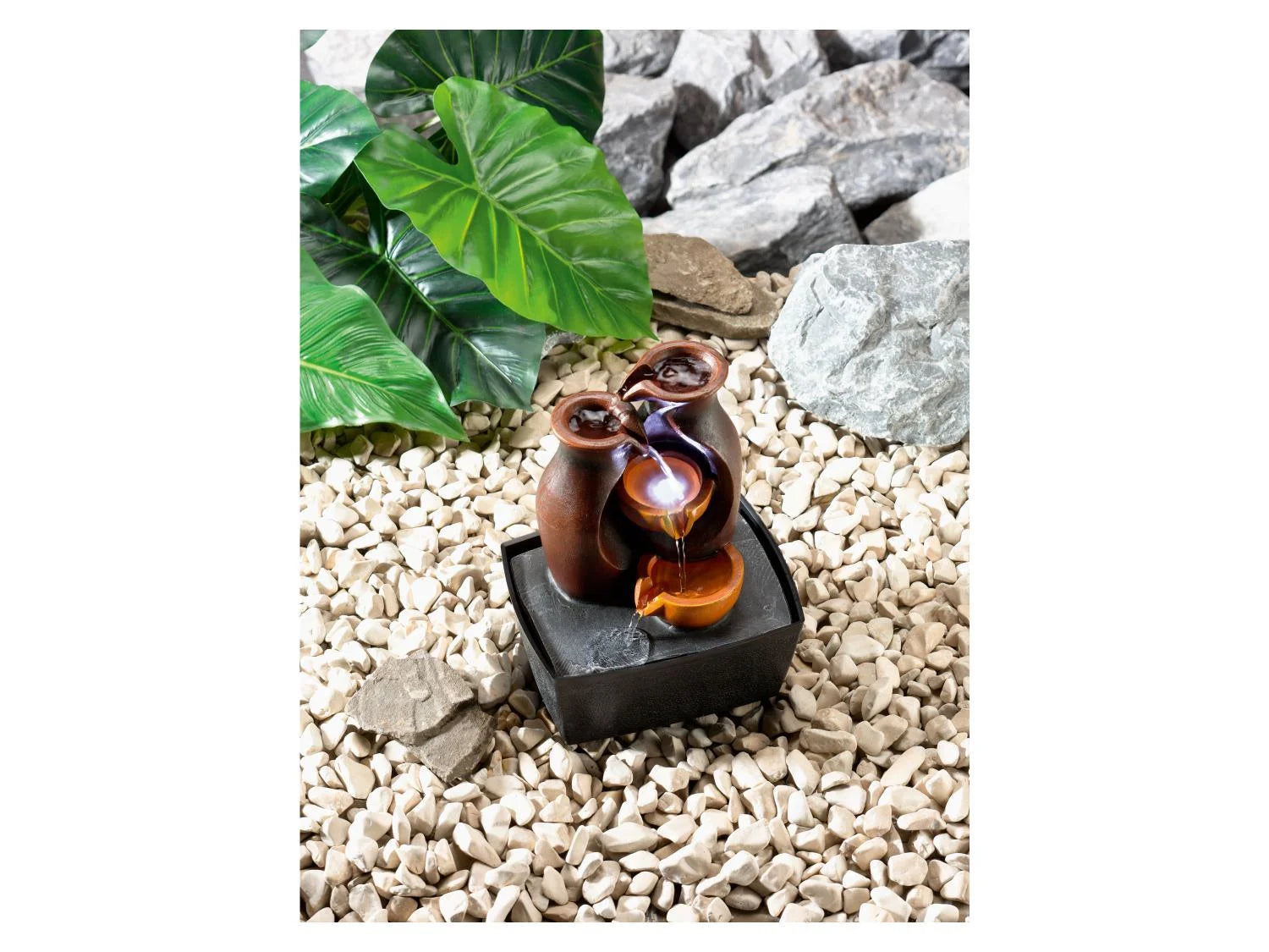 LIVARNO HOME Decorative fountain with light and water pump - Bowls