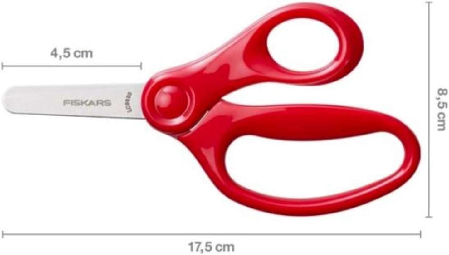 Fiskars kids scissors 13cm, red