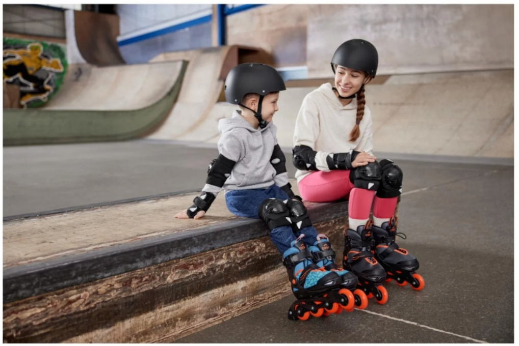 CRIVIT Children's roller skates black with orange size 37-41