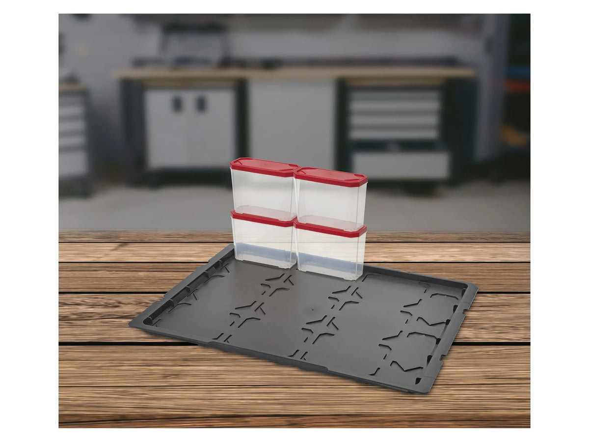 PARKSIDE® Small parts set of 4 stackable boxes with separate lid