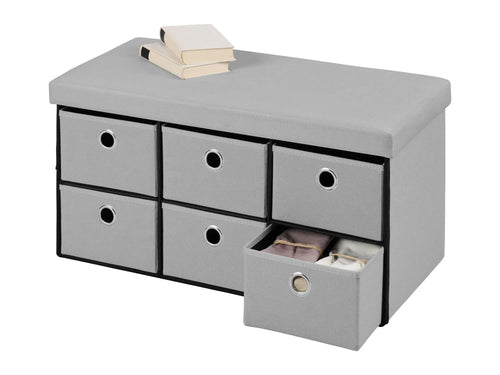 LIVARNO® Storage chest Ottoman seat, 6 compartments