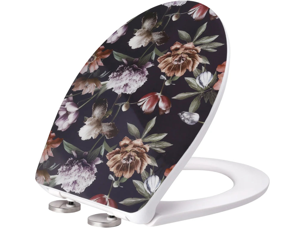 LIVARNO® Duroplast Toilet seat - Flowers Motif