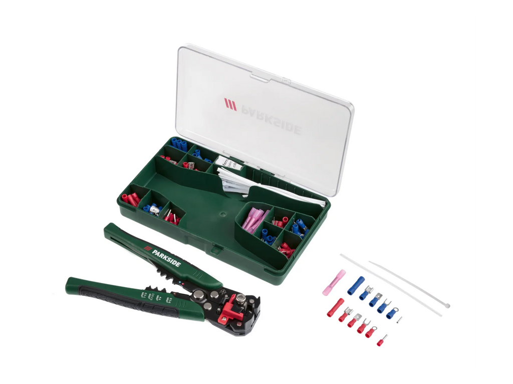 PARKSIDE® Automatic wire stripping and crimping pliers set, with 3-in-1 function.