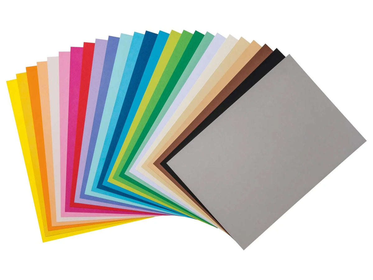 Crelando Coloured Paper Pad – 25 Sheets, 25 Colours, 270 g/m²