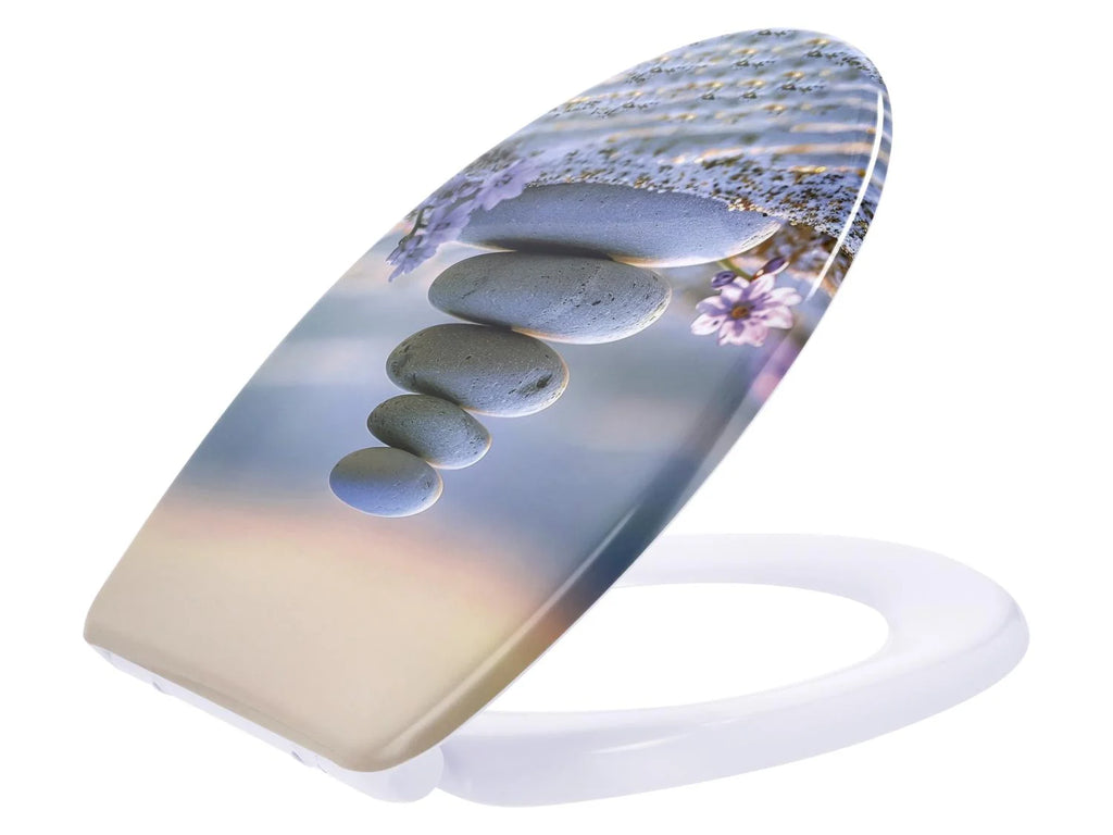 LIVARNO® Duroplast toilet seat - Stones Motif