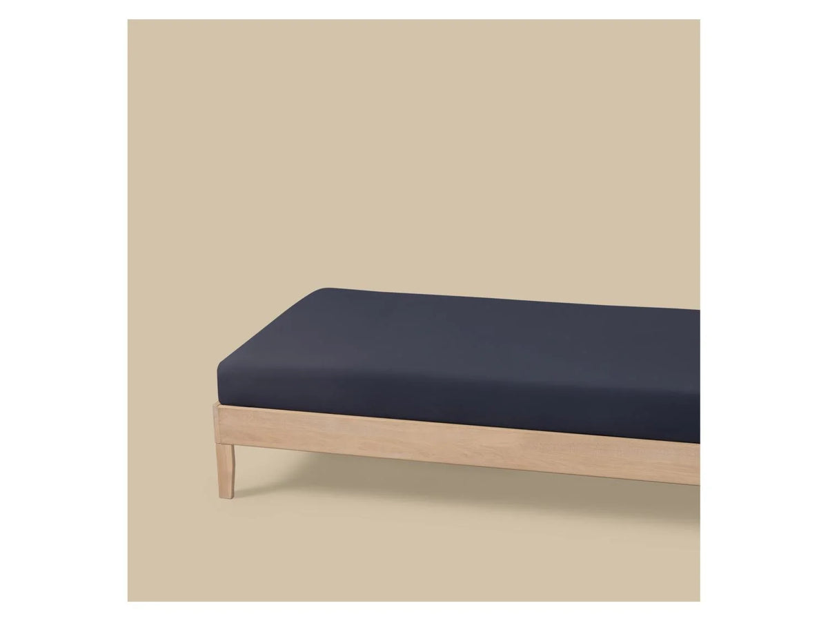 LIVARNO® Jersey fitted sheet, Dark Blue, 90-100 x 200 cm (Single)