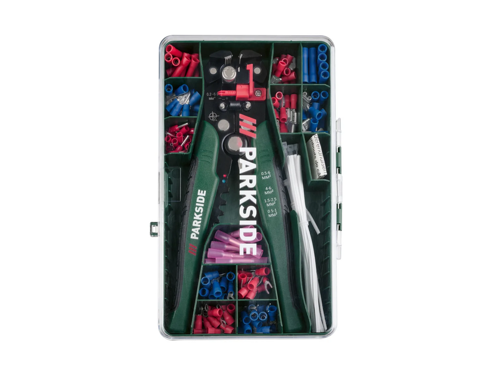 PARKSIDE® Automatic wire stripping and crimping pliers set, with 3-in-1 function.