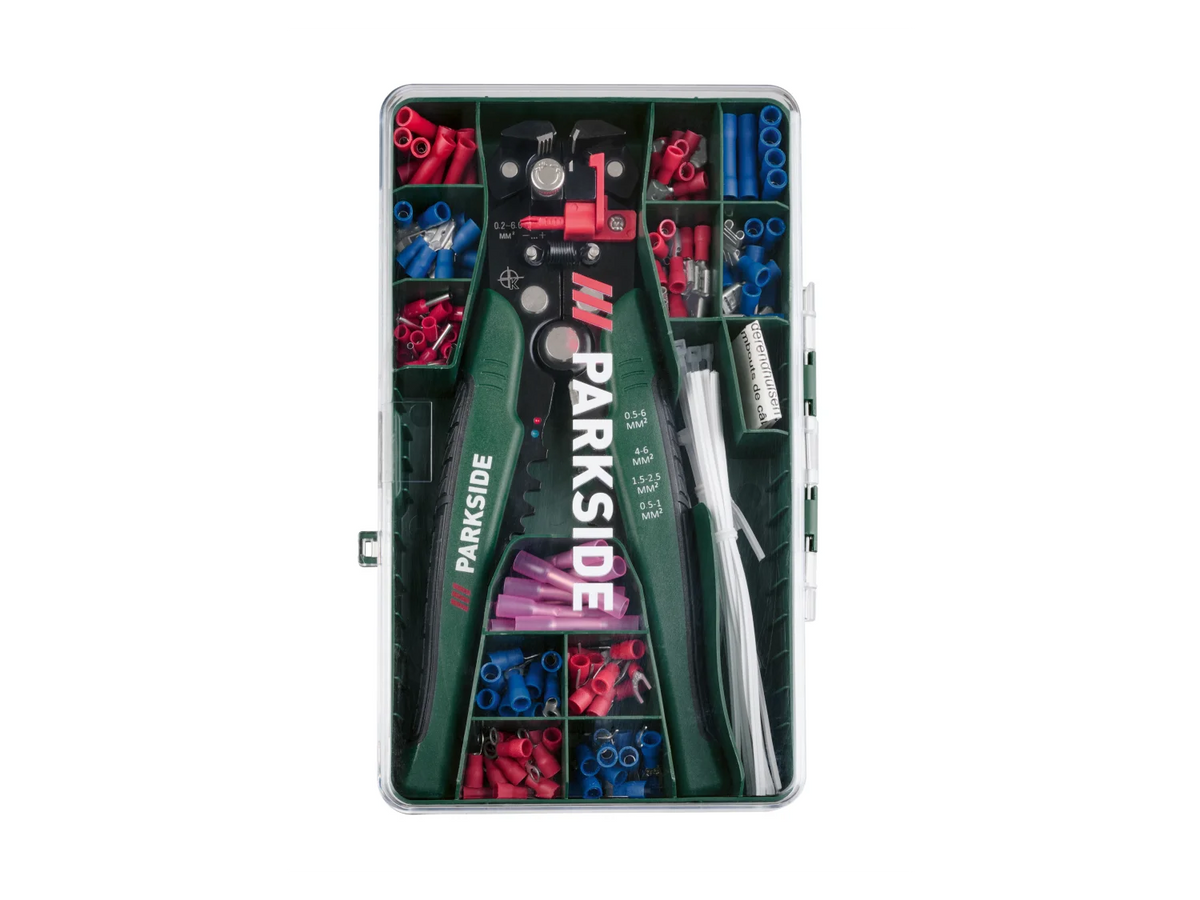 PARKSIDE® Automatic wire stripping and crimping pliers set, with 3-in-1 function.