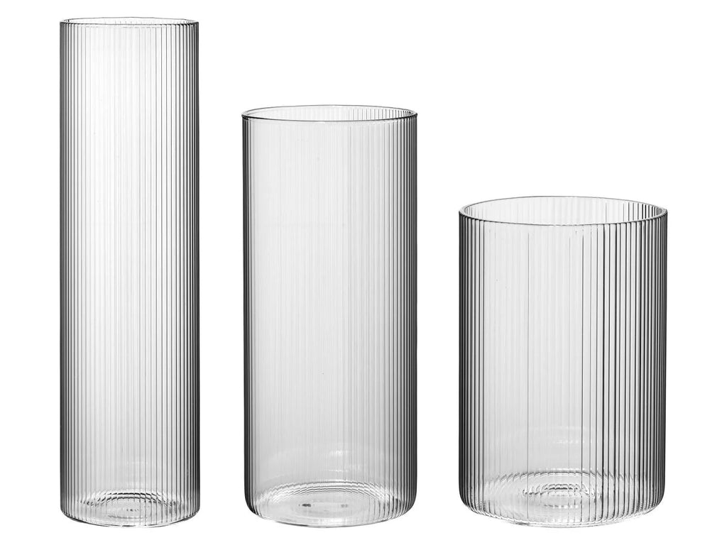 LIVARNO® Vase set (with ribs), 3 pieces