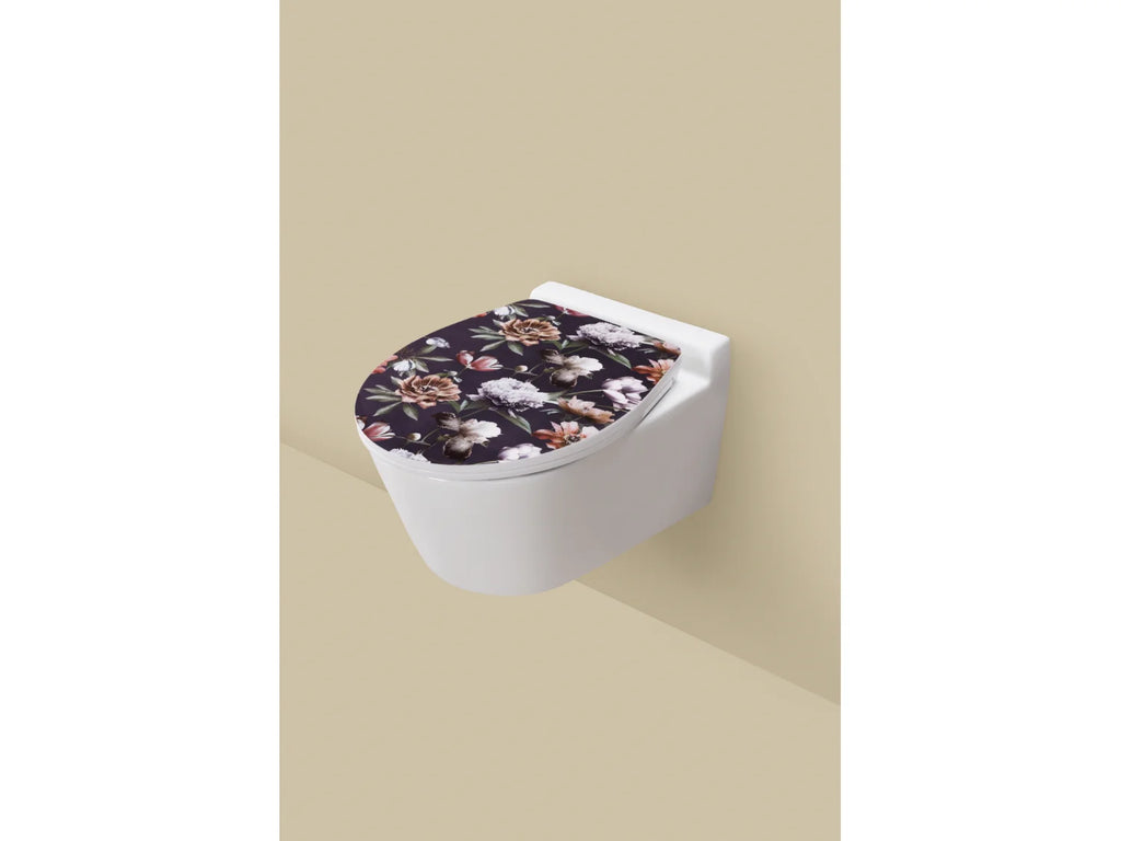 LIVARNO® Duroplast Toilet seat - Flowers Motif