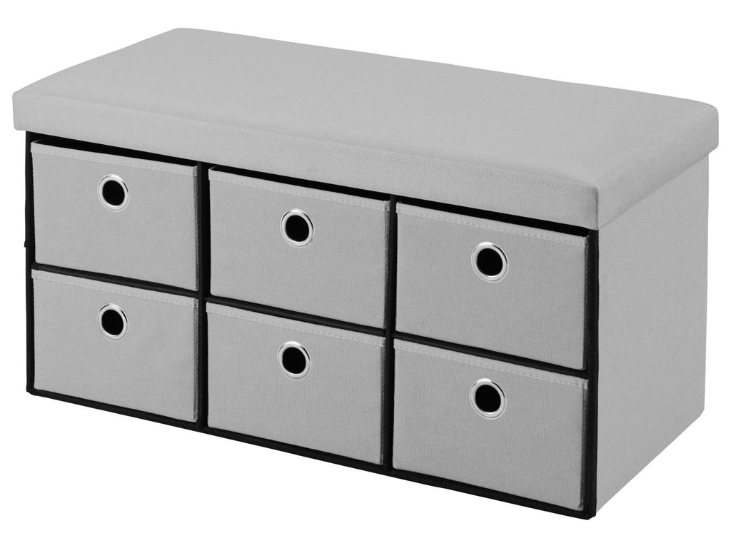 LIVARNO® Storage chest Ottoman seat, 6 compartments
