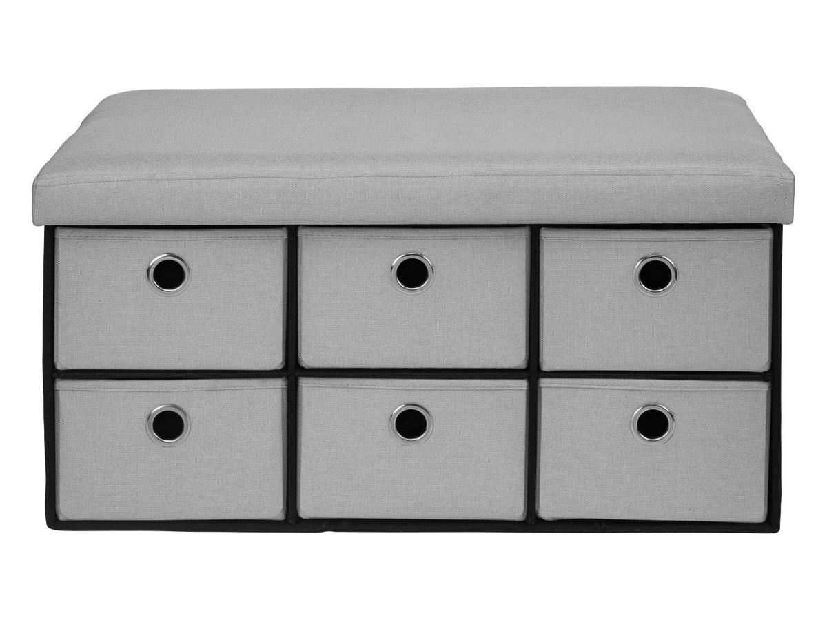 LIVARNO® Storage chest Ottoman seat, 6 compartments