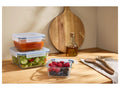 SILVERCREST® Set of 3 premium glass storage containers (squared) - 2L + 1L + 0.55 L