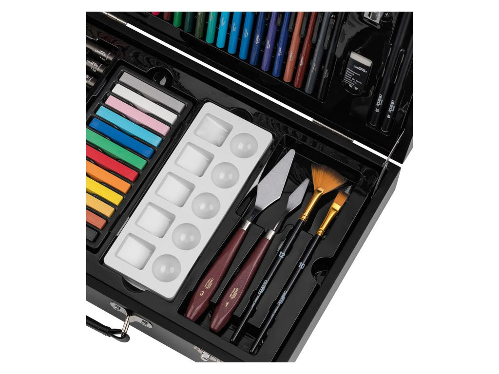 CRELANDO® Painter's Wood Suitcase Set, 81 pieces