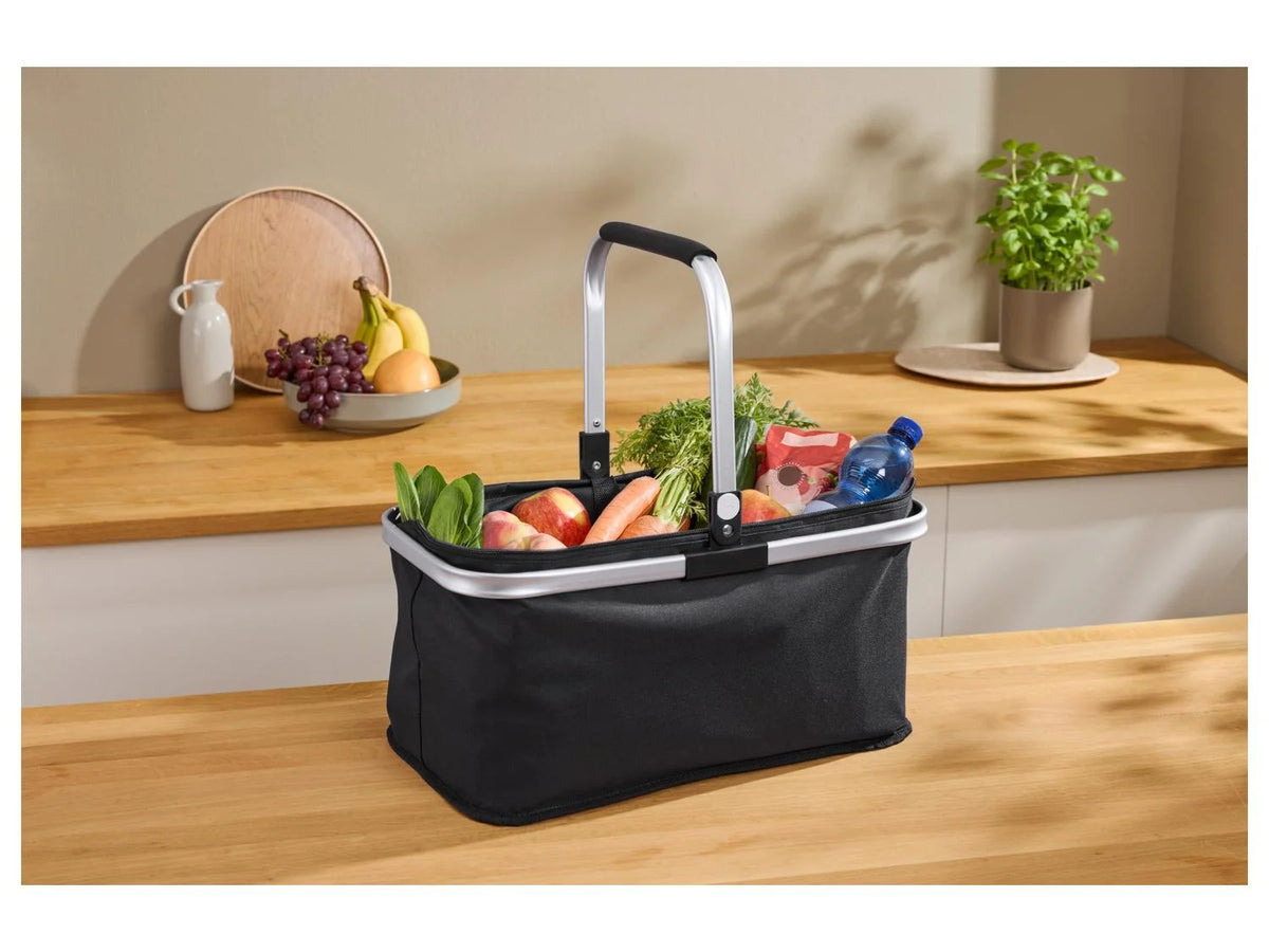 Kaufland Foldable Shopping/Picnic basket - BLACK