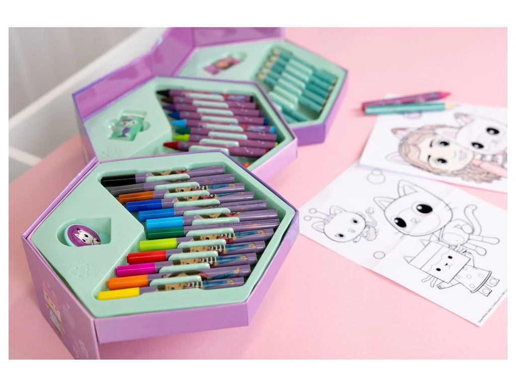 Gabby Dollhouse Hexagon coloring case, 41 pieces (Copy)