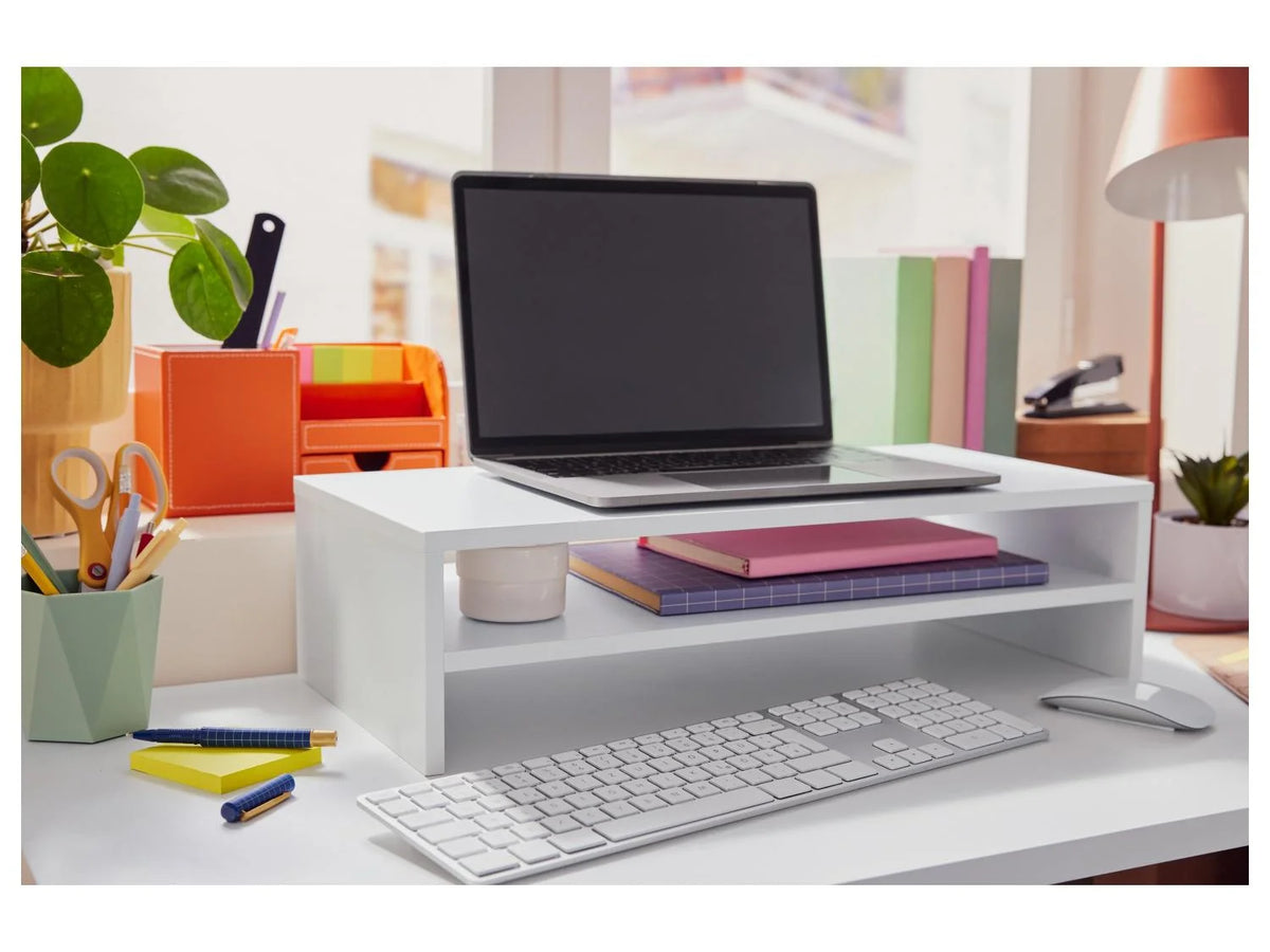 LIVARNO HOME Desktop shelf/monitor stand riser - WHITE