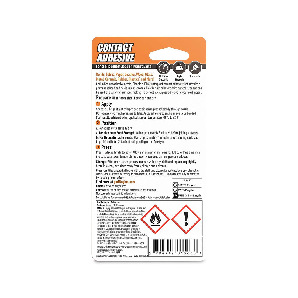 Gorilla Contact Adhesive Clear 20g